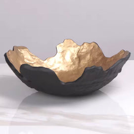 Golden slate bowl