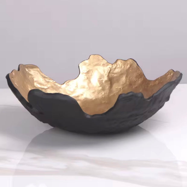Golden slate bowl