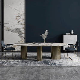 Zuri marble Slate dining table
