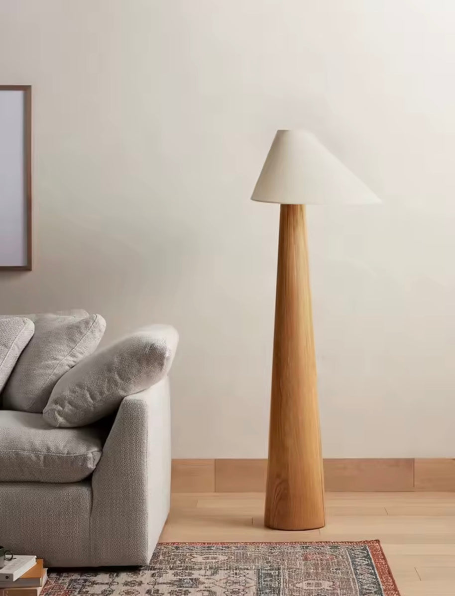 Sally Tapered Oakwood Lamp