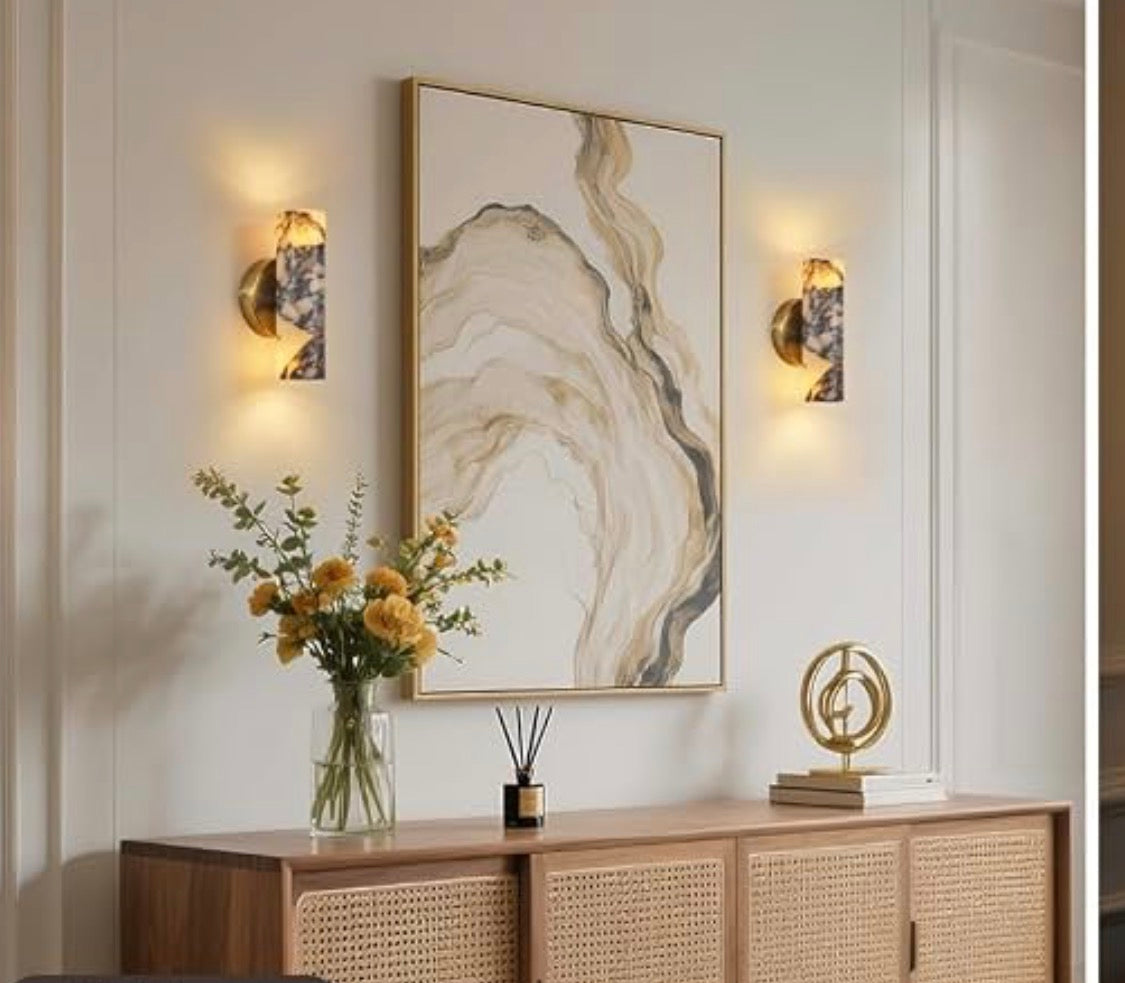 Alabaster Marble Wall light set (2pack)
