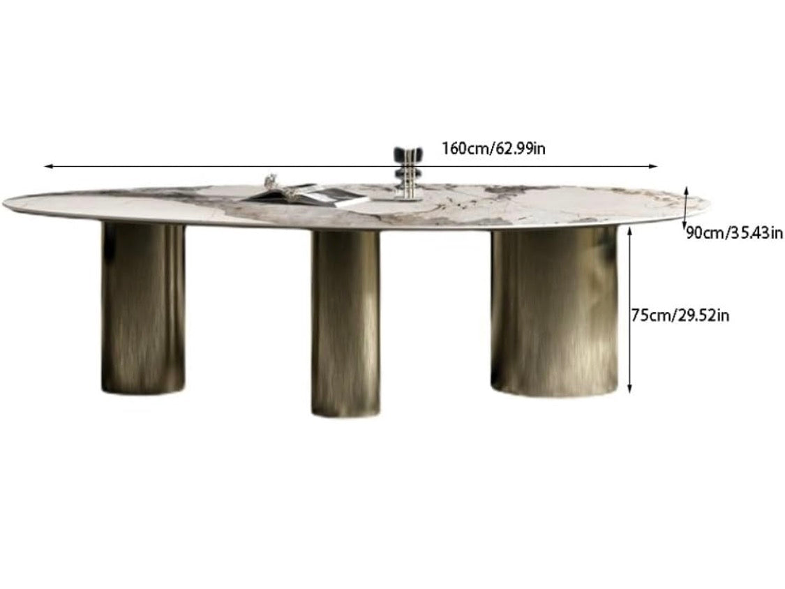 Zuri marble Slate dining table