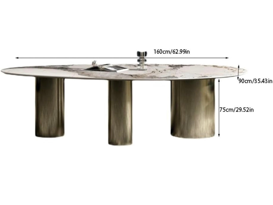 Zuri marble Slate dining table