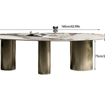 Zuri marble Slate dining table