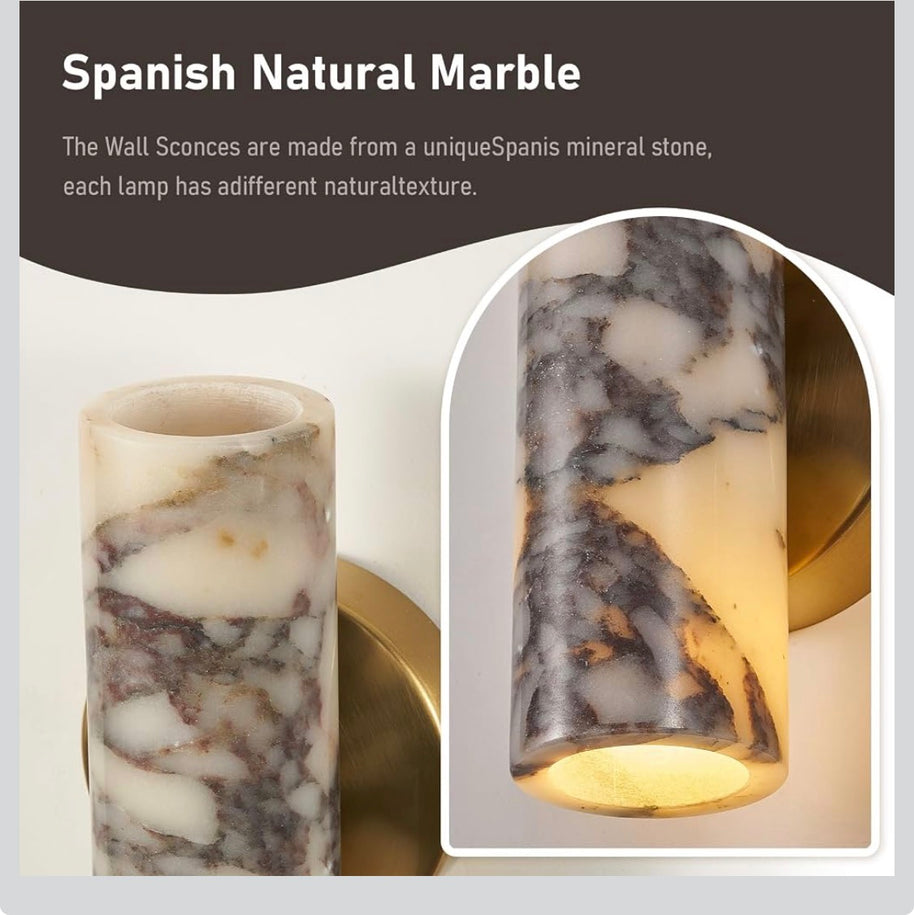 Alabaster Marble Wall light set (2pack)