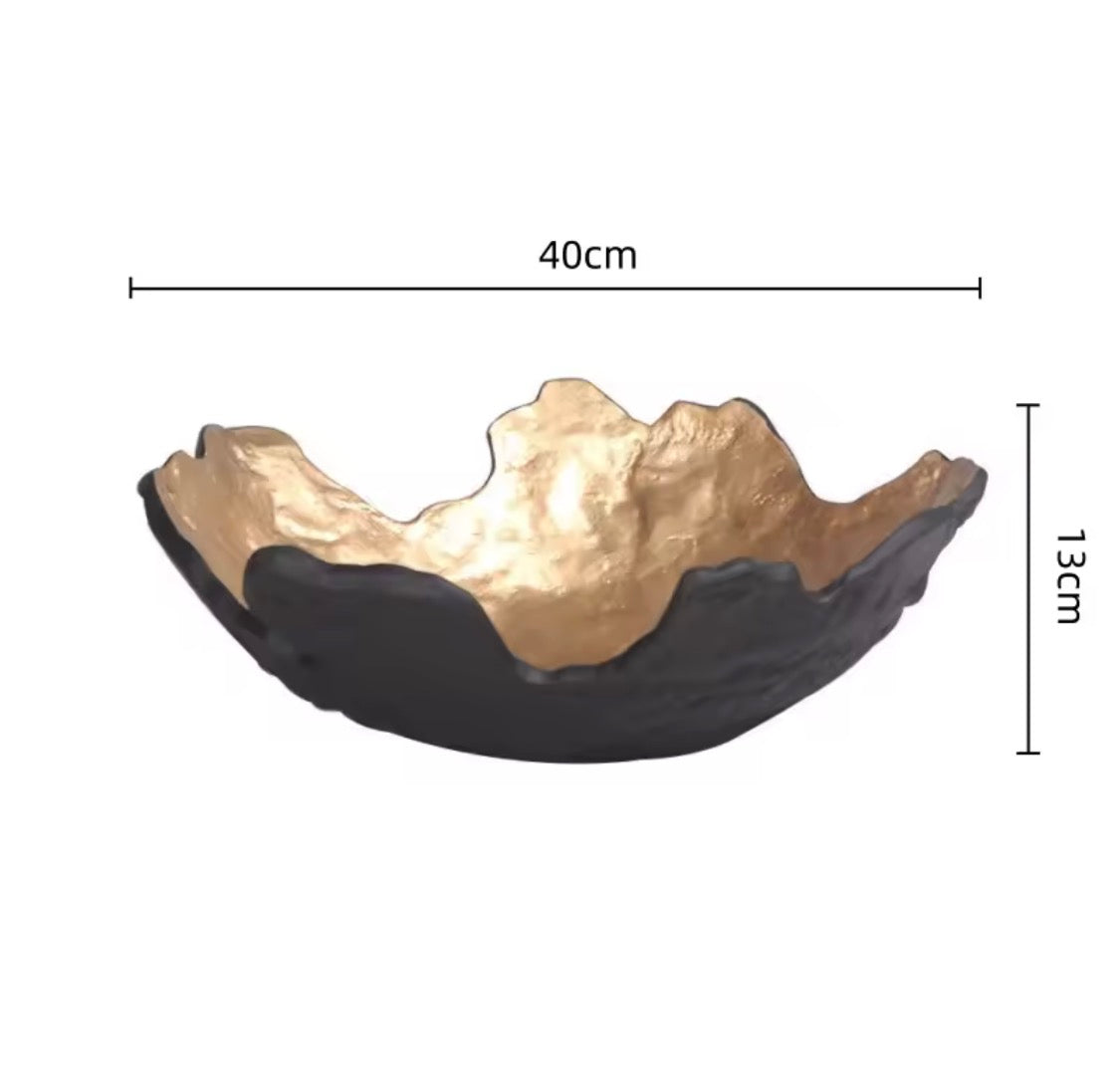 Golden slate bowl