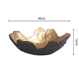 Golden slate bowl