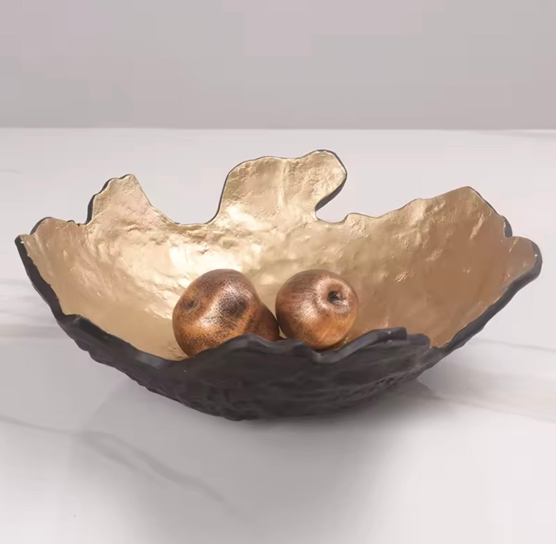 Golden slate bowl