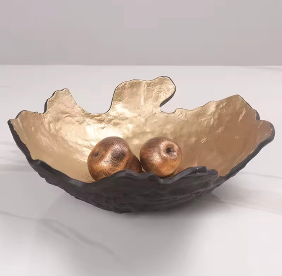Golden slate bowl