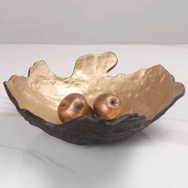Golden slate bowl
