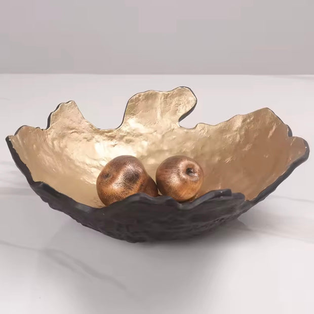 Golden slate bowl