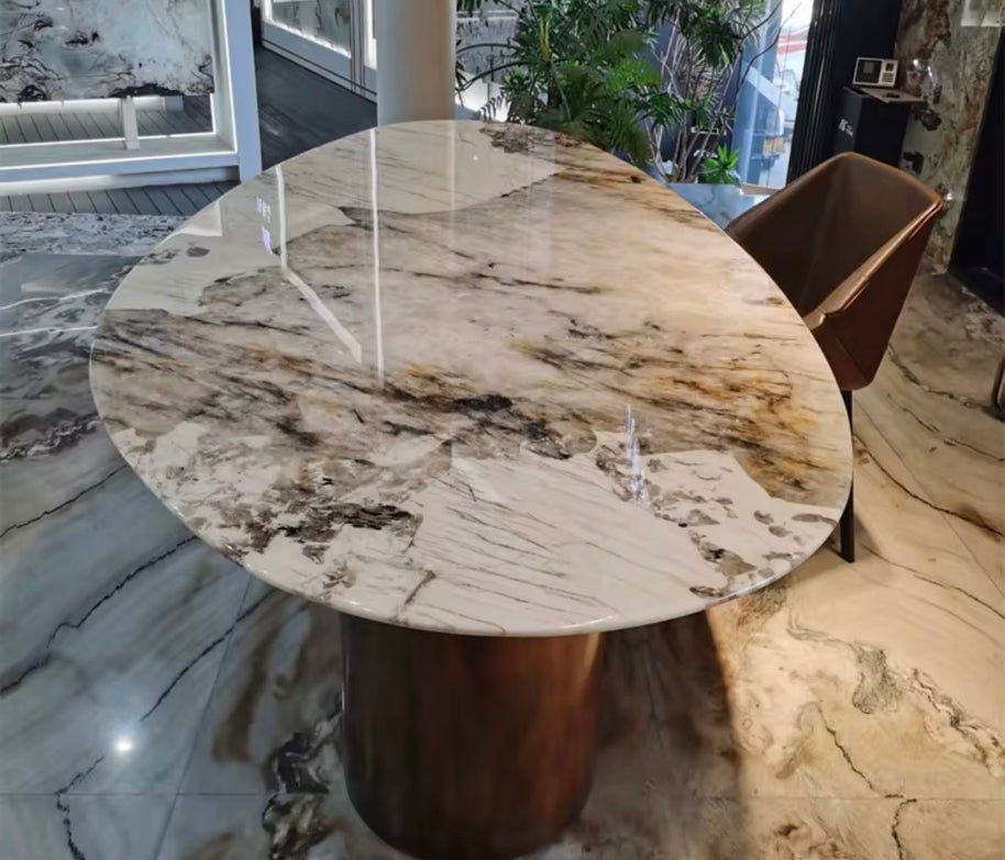 Zuri marble Slate dining table