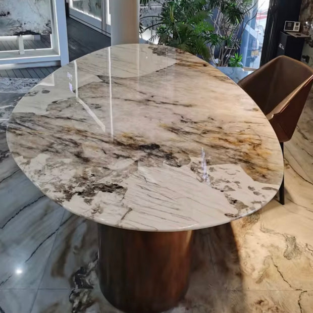 Zuri marble Slate dining table