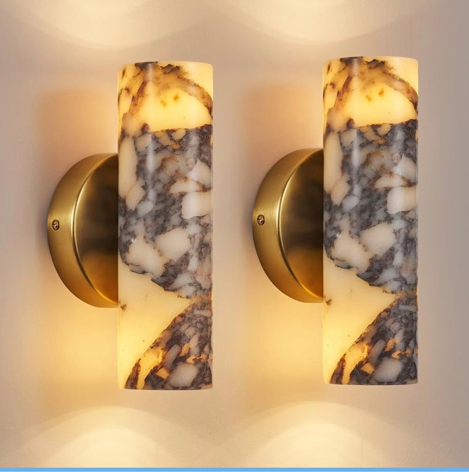 Alabaster Marble Wall light set (2pack)