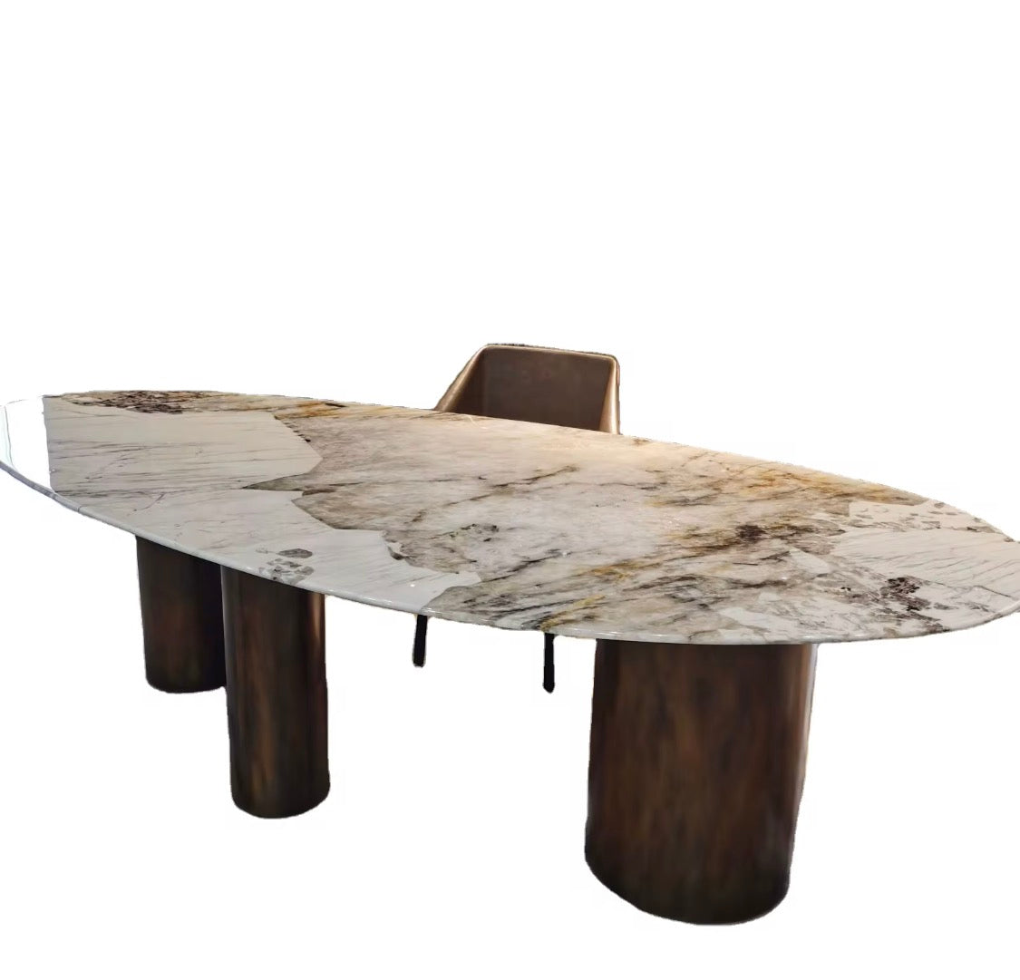 Zuri marble Slate dining table