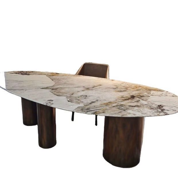 Zuri marble Slate dining table