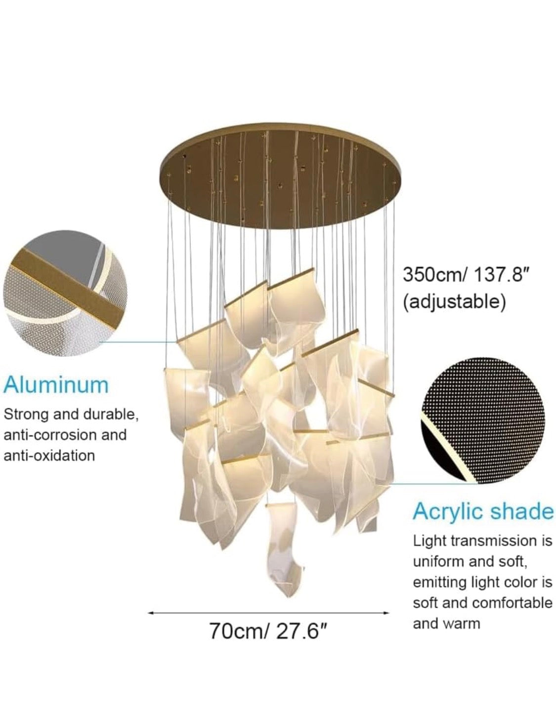 Rotating Chandelier Light